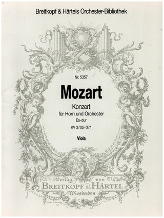 Wolfgang Amadeus Mozart: Konzert Es-Dur KV 370b/371