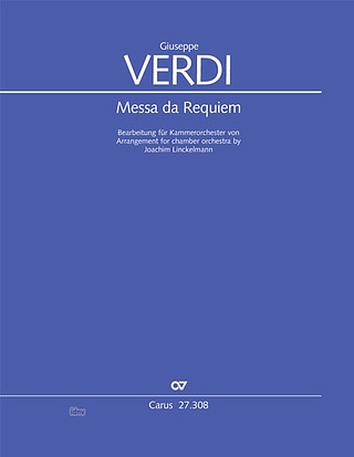 Verdi Requiem spartiti per orchestra da camera