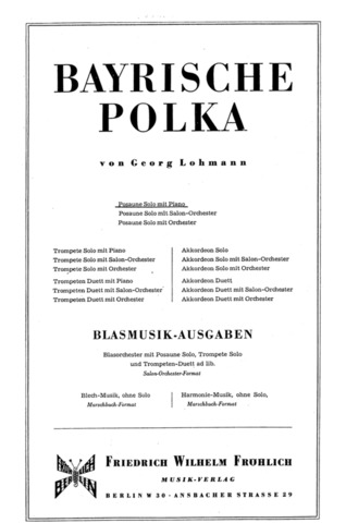 Georg Lohmann - Bayrische Polka