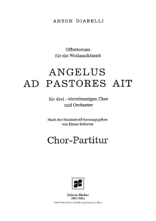 Anton Diabelli - Angelus ad pastores ait
