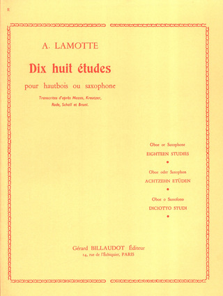 Antony Lamotte - 18 Études