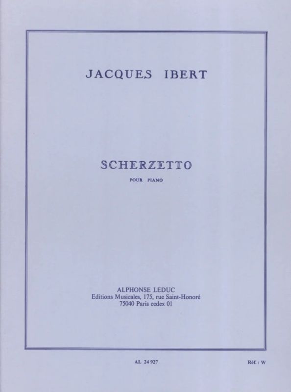 Jacques Ibert - Scherzetto For Piano
