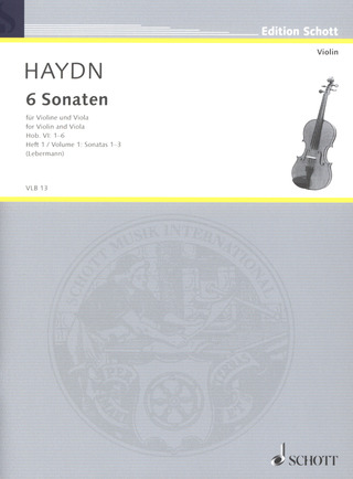 Joseph Haydn - 6 Sonaten Hob.VI: 1-6