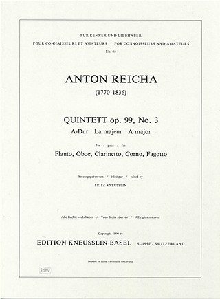 Anton Reicha - Quintett A-Dur op. 99/3