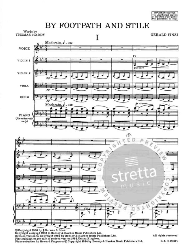 Gerald Finzi: By Footpath and Stile op. 2 (1921-1922) (1)