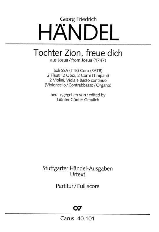 Georg Friedrich Händel - Tochter Zion, freue dich