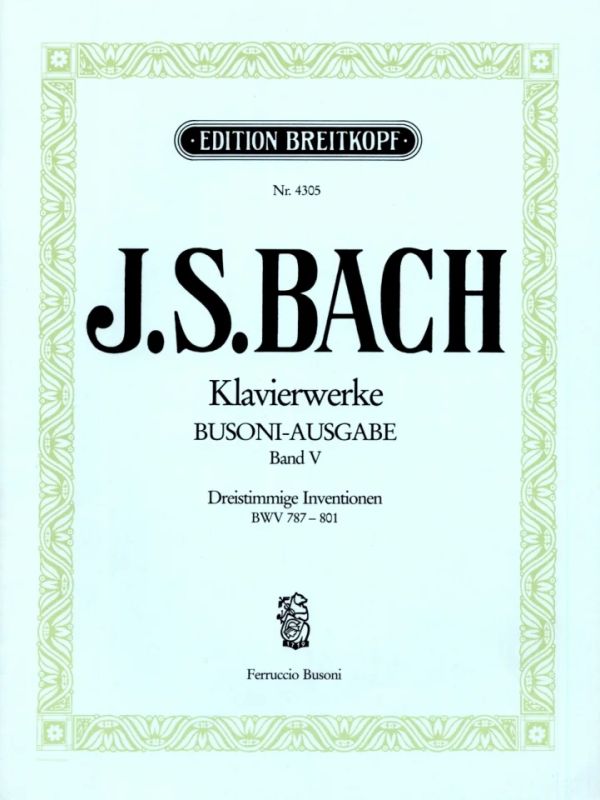 Johann Sebastian Bach - Dreistimmige Inventionen BWV787-801 (0)