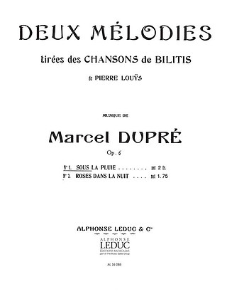 Marcel Dupré - Marcel Dupre: Sous la Pluie Op.6, No.3
