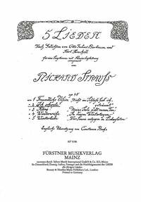 Richard Strauss - Fünf Lieder nach Gedichten von Otto Julius Bierbaum und Karl Henckell F-Dur op. 48/2 (1900)