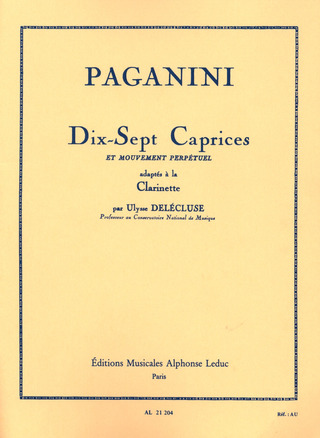Niccolò Paganini - 17 Caprices for Clarinet