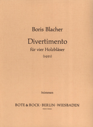 Boris Blacher - Divertimento