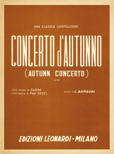 Camillo Bargoni - Autumn concerto