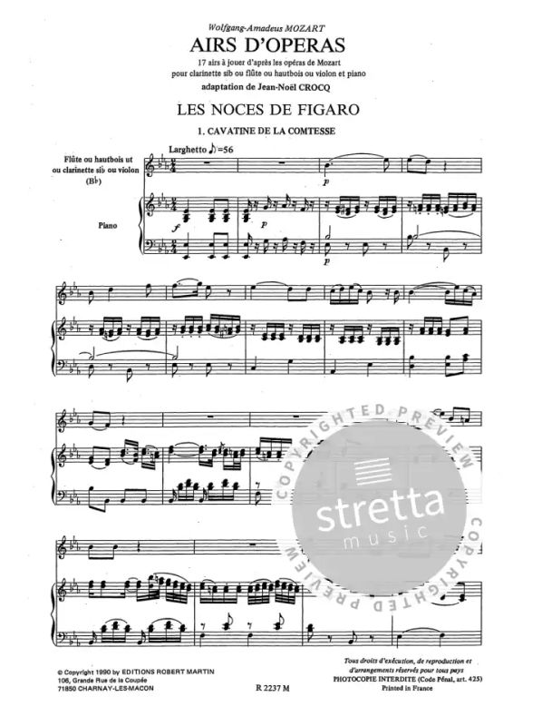Wolfgang Amadeus Mozart: Airs d’opéras (1)