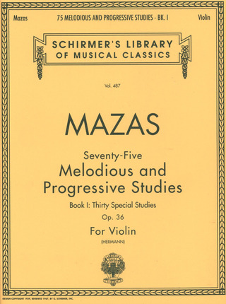 75 Melodious and Progressive Studies, Op. 36 Bk 1