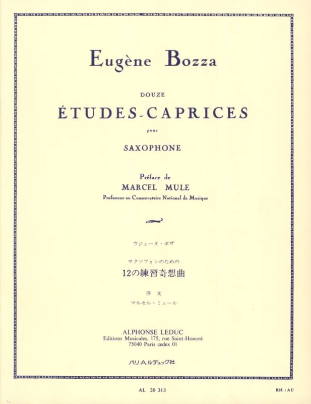 Eugène Bozza - 12 Etudes-Caprices pour Saxophone