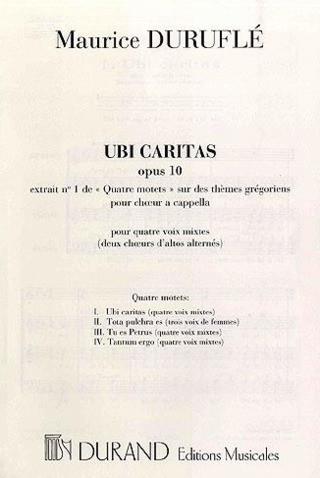 Maurice Duruflé - Ubi caritas op.10,1