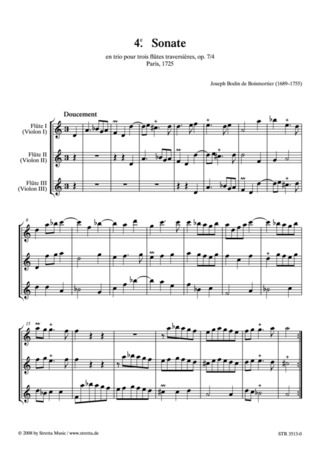Joseph Bodin de Boismortier - Triosonate Nr. 4