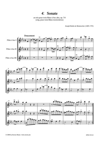 Joseph Bodin de Boismortier - Triosonate Nr. 4