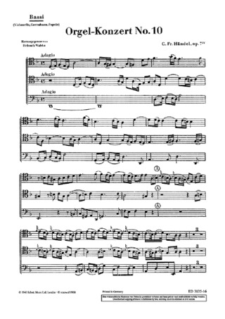 George Frideric Handel - Organ Concerto No. 10 D Minor