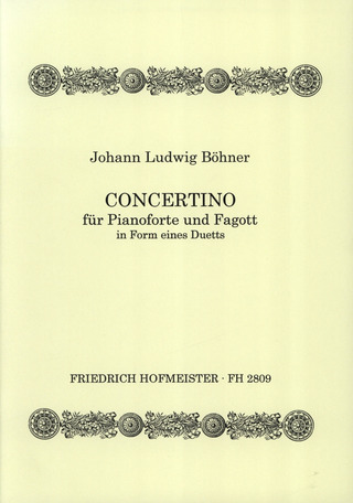 Johann Ludwig Böhner - Concertino für Pianoforte und Fagott op. 132
