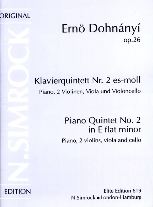 Ernst von Dohnányi - Klavierquintett  es-Moll op. 26