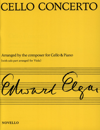 Edward Elgar - Concerto for violoncello and orchestra op. 85 for viola and piano