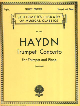 Joseph Haydn: Haydn Trumpet Concerto (Bowman) Tpt/Pf Red (Lb1804)
