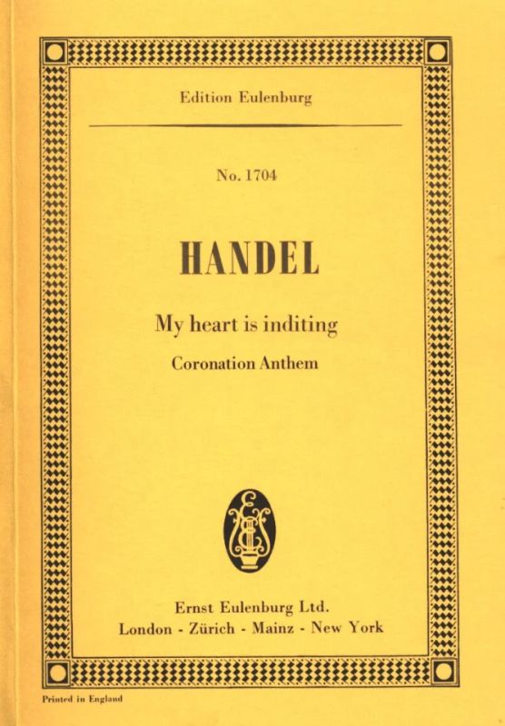 George Frideric Handel - My Heart is Inditing HWV 261