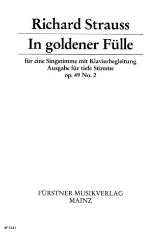 Richard Strauss - In goldener Fülle E-Dur op. 49/2