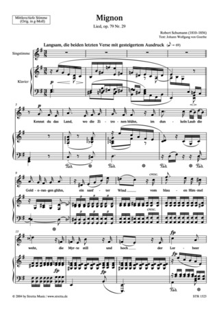 Robert Schumann: Mignon