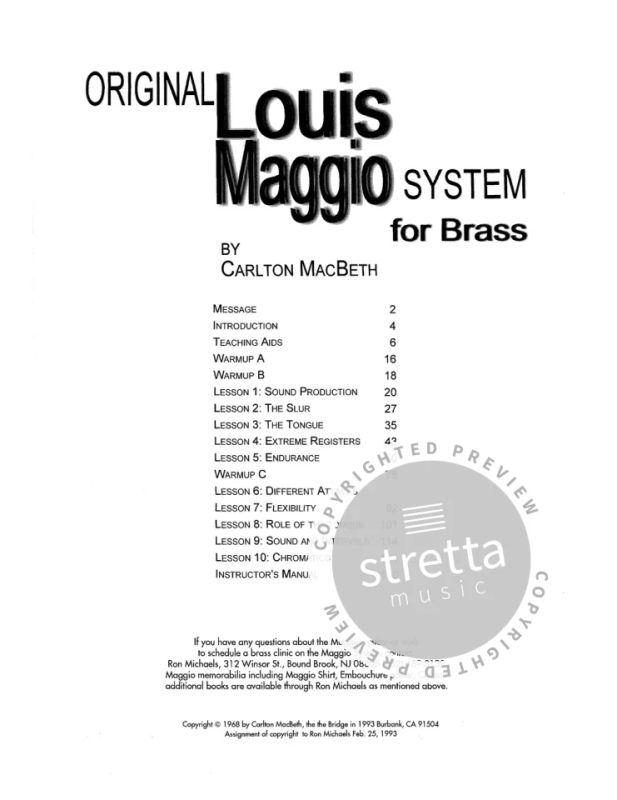 Carlton MacBeth - Original Louis Maggio System