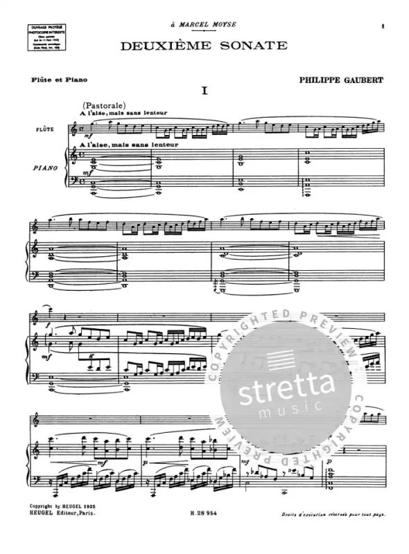 Philippe Gaubert - Seconde Sonate pour flûte et piano