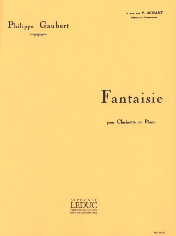 Philippe Gaubert - Fantasy for Clarinet and Piano