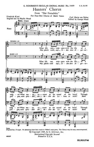 Carl Maria von Weber - Hunter's Chorus