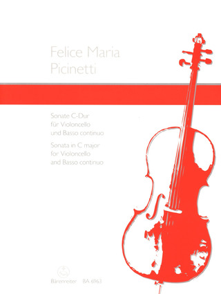 Picinetti, Felice Maria: Sonate für Violoncello und Basso continuo C-Dur
