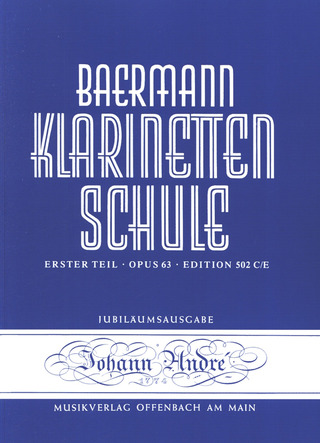 Carl Baermann: Klarinettenschule op. 63 – Erster Teil
