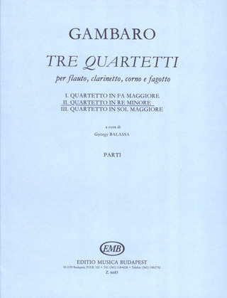 Giovanni Battista Gambaro: Tre quartetti – Quartett Nr. 2 d-moll