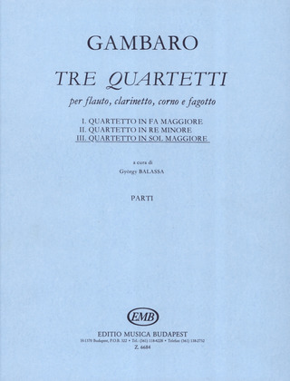 Giovanni Battista Gambaro: Tre quartetti – Quartett Nr. 3 G-Dur