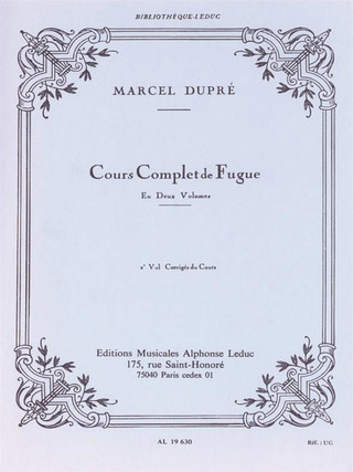 Marcel Dupré - Cours complet de Fugue Vol 2