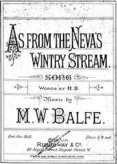 Michael William Balfe - As From The Neva's Wintry Stream
