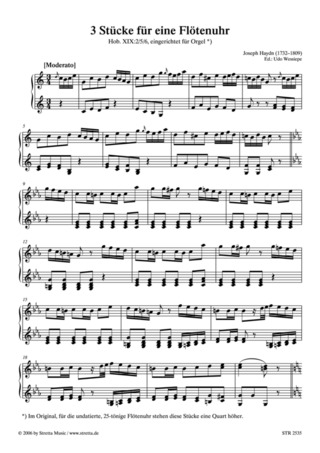 Joseph Haydn - Drei Stücke für eine Flötenuhr