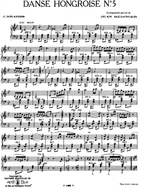 Johannes Brahms - Ungarischer Tanz 5