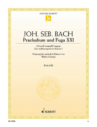 Johann Sebastian Bach - Praeludium XXI und Fuga XXI B-Dur