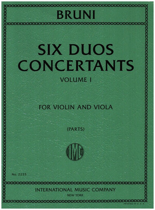 Antonio Bartolomeo Bruni - 6 Duos concertants op. 10
