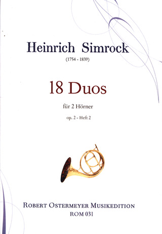 Simrock Heinrich - 18 Duos für 2 Hörner op. 2
