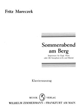 Fritz Mareczek - Sommerabend am Berg