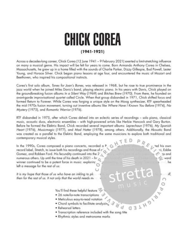 Chick Corea - Chick Corea - Omnibook