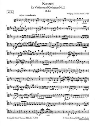 Wolfgang Amadeus Mozart: Violinkonzert 2 D-dur KV 211