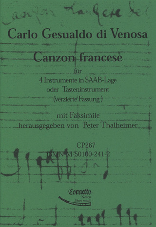 Carlo Gesualdo di Venosa - Canzon francese