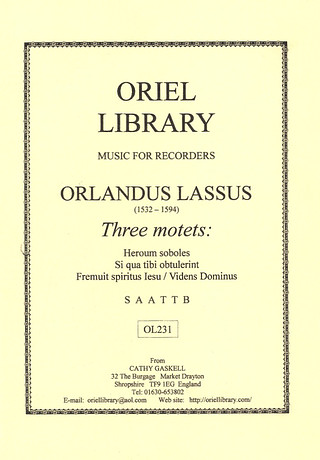 Orlando di Lasso - 3 Motets